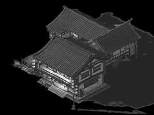 market-restaurant-clothing shop 12 3D Model