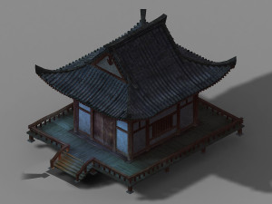 street market-roadside house 2 3D 모델