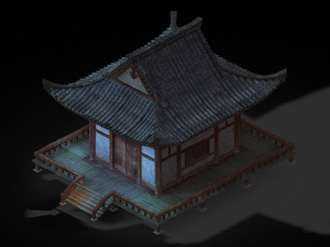 street market-roadside house 2 3D 모델