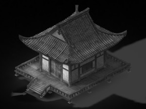 street market-roadside house 2 3D 모델