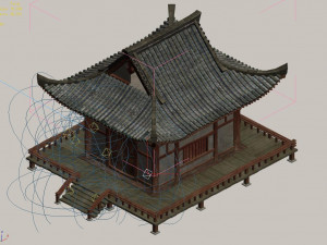 street market-roadside house 2 3D 모델