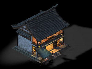 market-restaurant 36 on the left 3D Модель