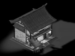 बाज़ार-रेस्तरां 36 बाईं ओर 3D मॉडल