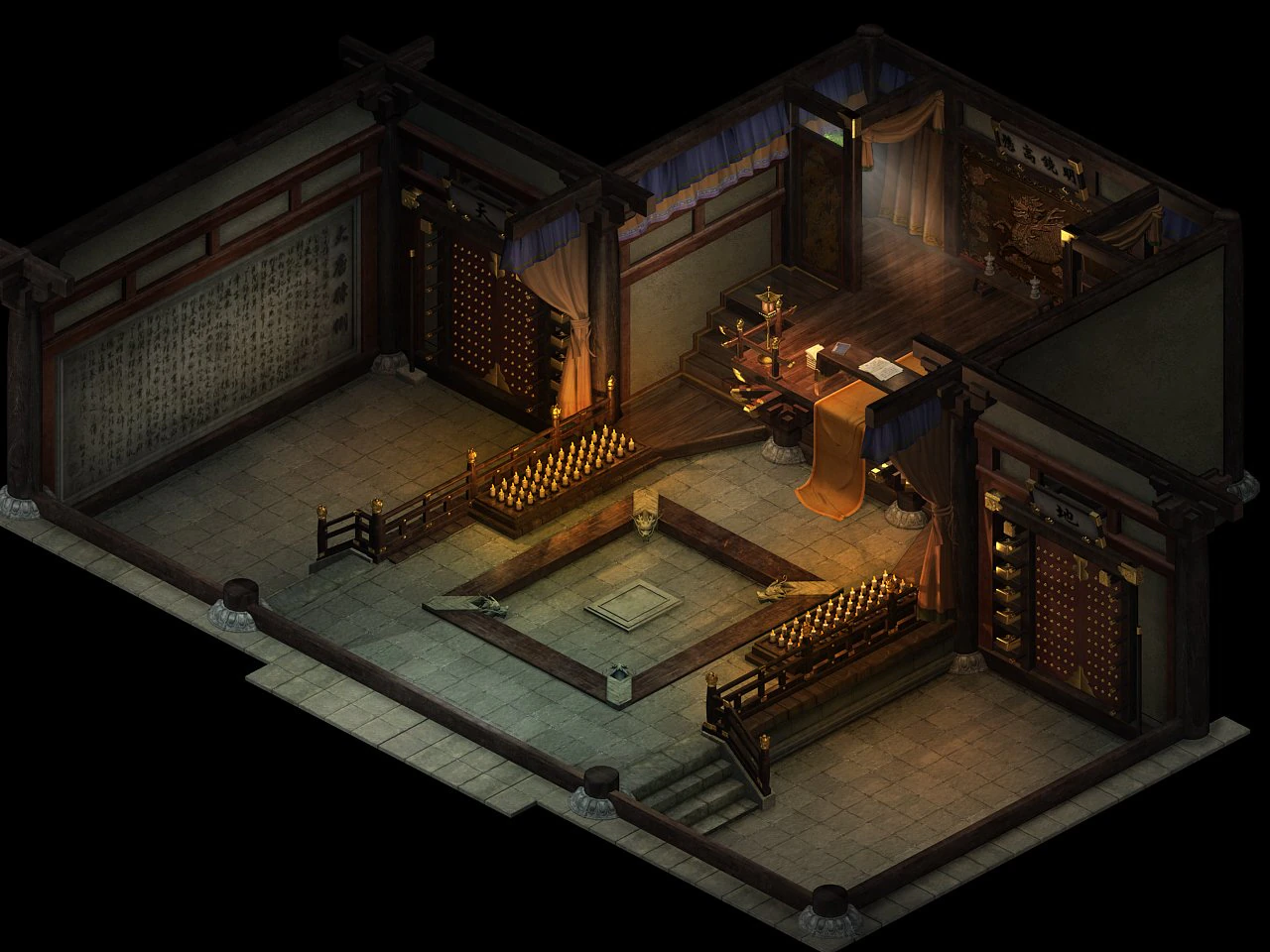 jingzhao mansion lobby-general mansion 12 3D Model .c4d .max .obj .3ds .fbx .stl .blend 
