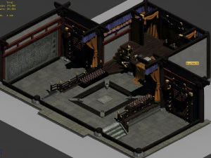 jingzhao mansion lobby-general mansion 12 3D Model