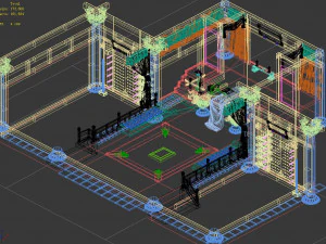 jingzhao mansion lobby-general mansion 12 3D Model