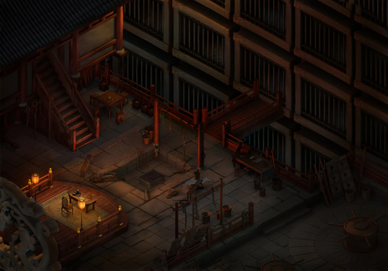 jingzhao mansion-dungeon-prison 3D Model .c4d .max .obj .3ds .fbx .stl .blend 