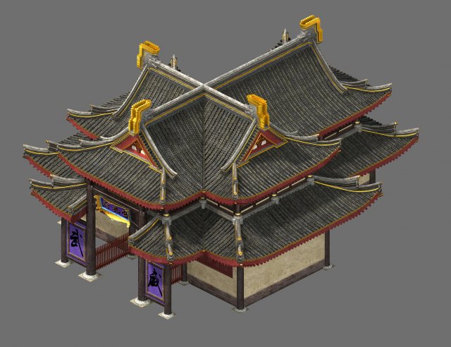 jingzhao mansion-general-main building Modello 3D .c4d .max .obj .3ds .fbx .stl .blend 