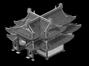 jingzhao mansion-general-main building Modello 3D