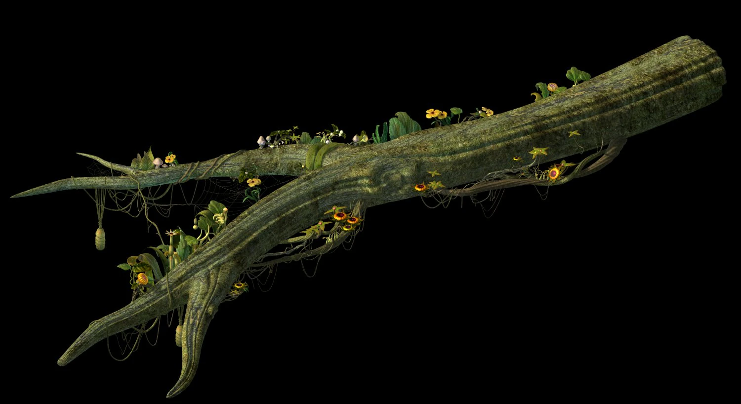 elf-forest-tree city-partial 3D Model .c4d .max .obj .3ds .fbx .stl .blend 
