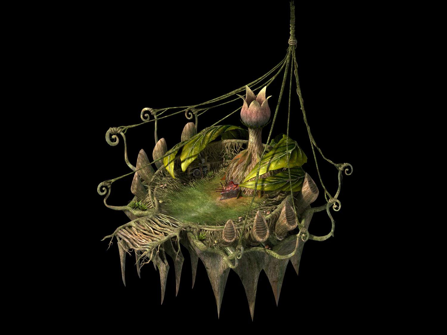elf-forest-tree city-iron shop 10 3D Model .c4d .max .obj .3ds .fbx .stl .blend 