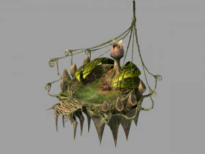 elf-forest-tree city-iron shop 10 3D Model
