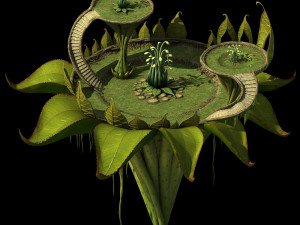 elf-forest-tree city-shop 02 3D Model