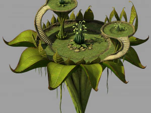 elf-forest-tree city-shop 02 3D Model