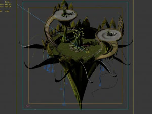 elf-forest-tree city-shop 02 3D Model