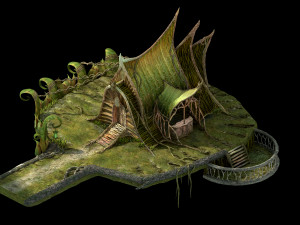 elf-forest-tree city-drugstore 02 Modelo 3D