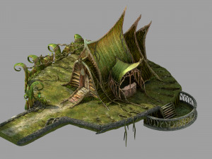 elf-forest-tree city-drugstore 02 Modèle 3D
