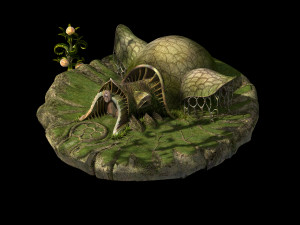 elf-forest-tree city-equipment shop 03 Modelo 3D