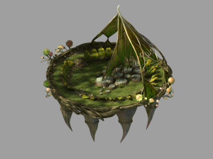 elf-forest-tree heart city-platform Modelo 3D