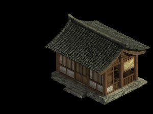tavern-folk house-double storey building 23 3D 模型