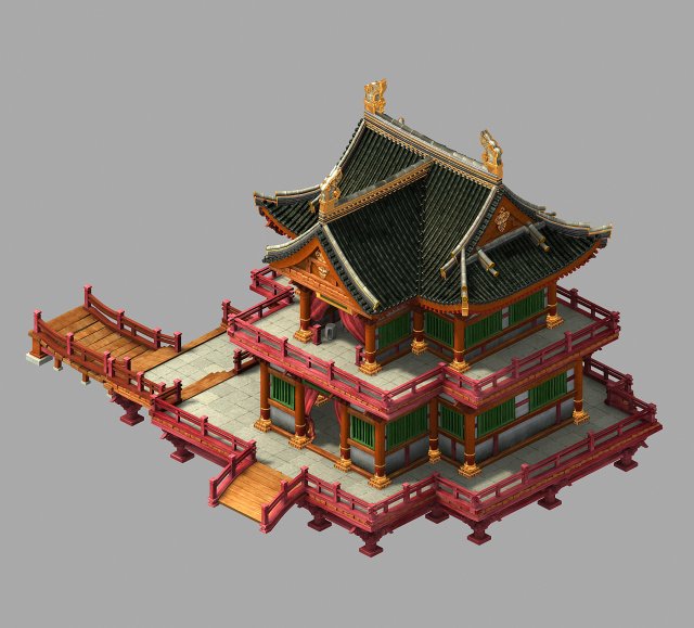 restaurant-brothel-peony square 3Dモデル .c4d .max .obj .3ds .fbx .stl .blend