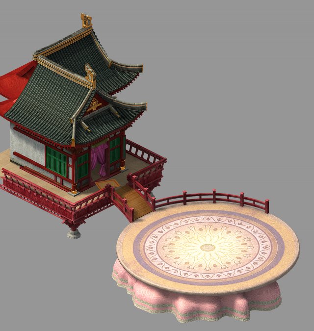 restaurant-brothel-peony square 02 3D Model .c4d .max .obj .3ds .fbx .stl .blend 