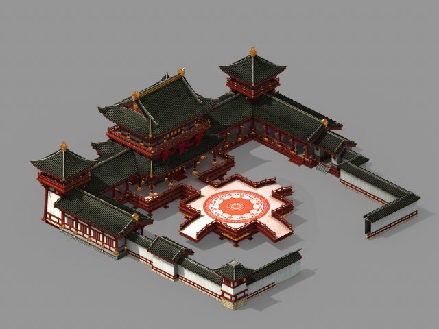 restaurant-yonglefang 01 3D 模型 .c4d .max .obj .3ds .fbx .stl .blend 
