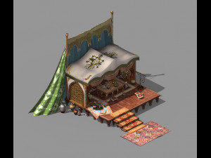 army-banquet-big food props 01 Model 3D