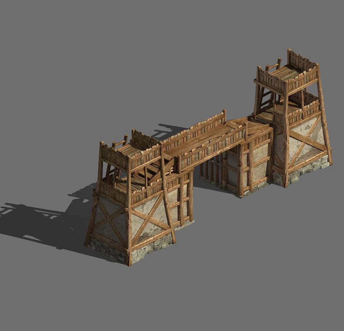 barracks-gate 301 3D Model .c4d .max .obj .3ds .fbx .stl .blend 