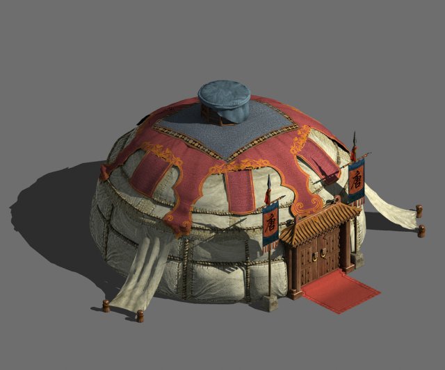 barracks-big tent 361 Modelo 3D .c4d .max .obj .3ds .fbx .stl .blend 