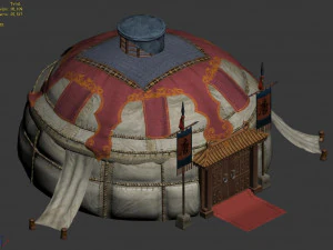 barracks-big tent 361 3D Model