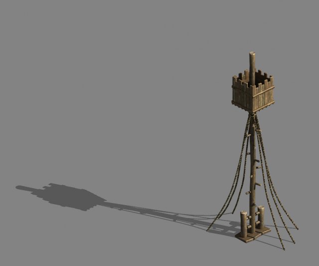 barracks-lookout 75 Model 3D .c4d .max .obj .3ds .fbx .stl .blend 