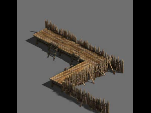 казарма-плавуча тераса 25 3D Модель