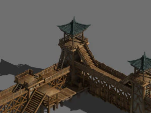 казарма-дамба 75 3D Модель