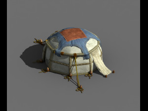 barracks-small tent-37 3D Model