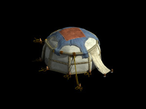 barracks-small tent-37 3D Model