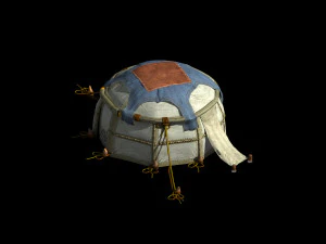 barracks-small tent-37 3D Model