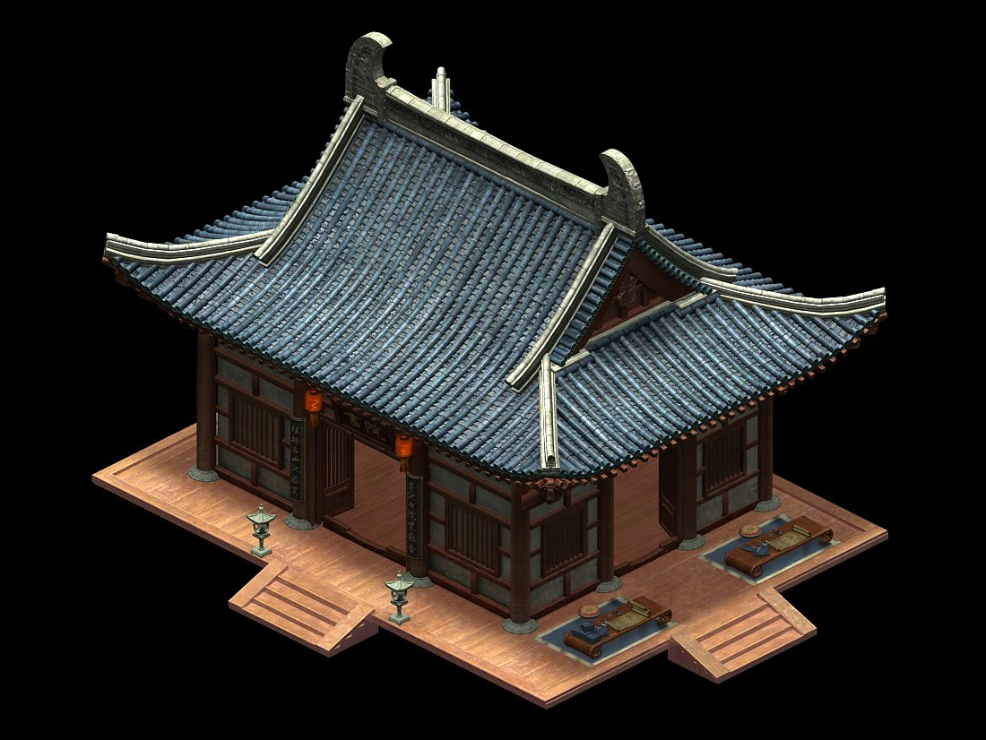 confucius-school 14 3D Model .c4d .max .obj .3ds .fbx .stl .blend