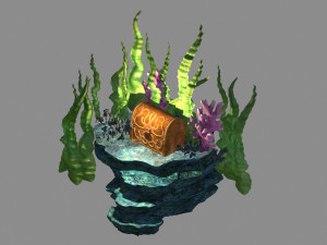 dragon palace-props-undersea plant 02 3D Model