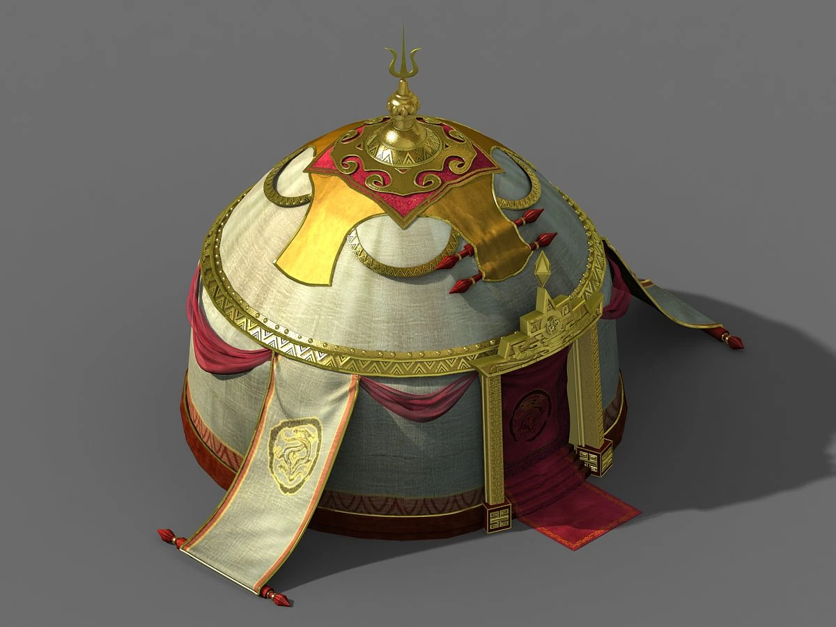 camping-yurt-tent 05 3D Model .c4d .max .obj .3ds .fbx .stl .blend 