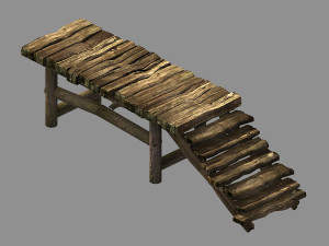 pier-wooden ladder 35 Modèle 3D