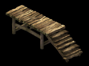 pier-wooden ladder 35 3D Модель