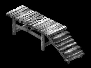 pier-wooden ladder 35 3D Модель