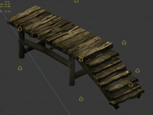 pier-wooden ladder 35 3D Модель