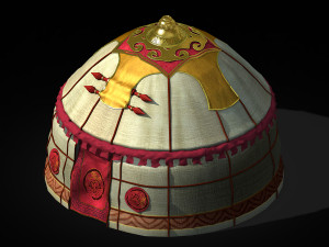 yurt-tent-red style 02 3D Модель