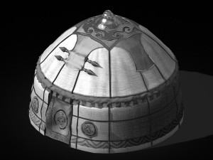 yurt-tent-red style 02 3D Модель