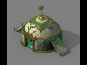 mongolia-military-green tent 12 3Dモデル