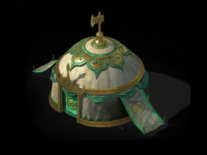 mongolia-military-green tent 12 Modello 3D