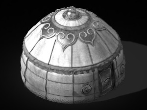 mongolia-military-green tent 13 Model 3D