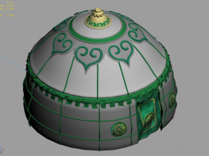 mongolia-military-green tent 13 Model 3D